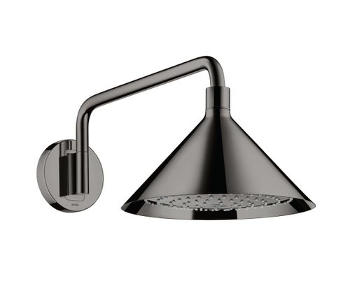 AXOR-HG-AXOR-Showers-Front-Kopfbrause-240-2jet-mit-Brausearm-Polished-Black-Chrome-26021330 gallery number 1